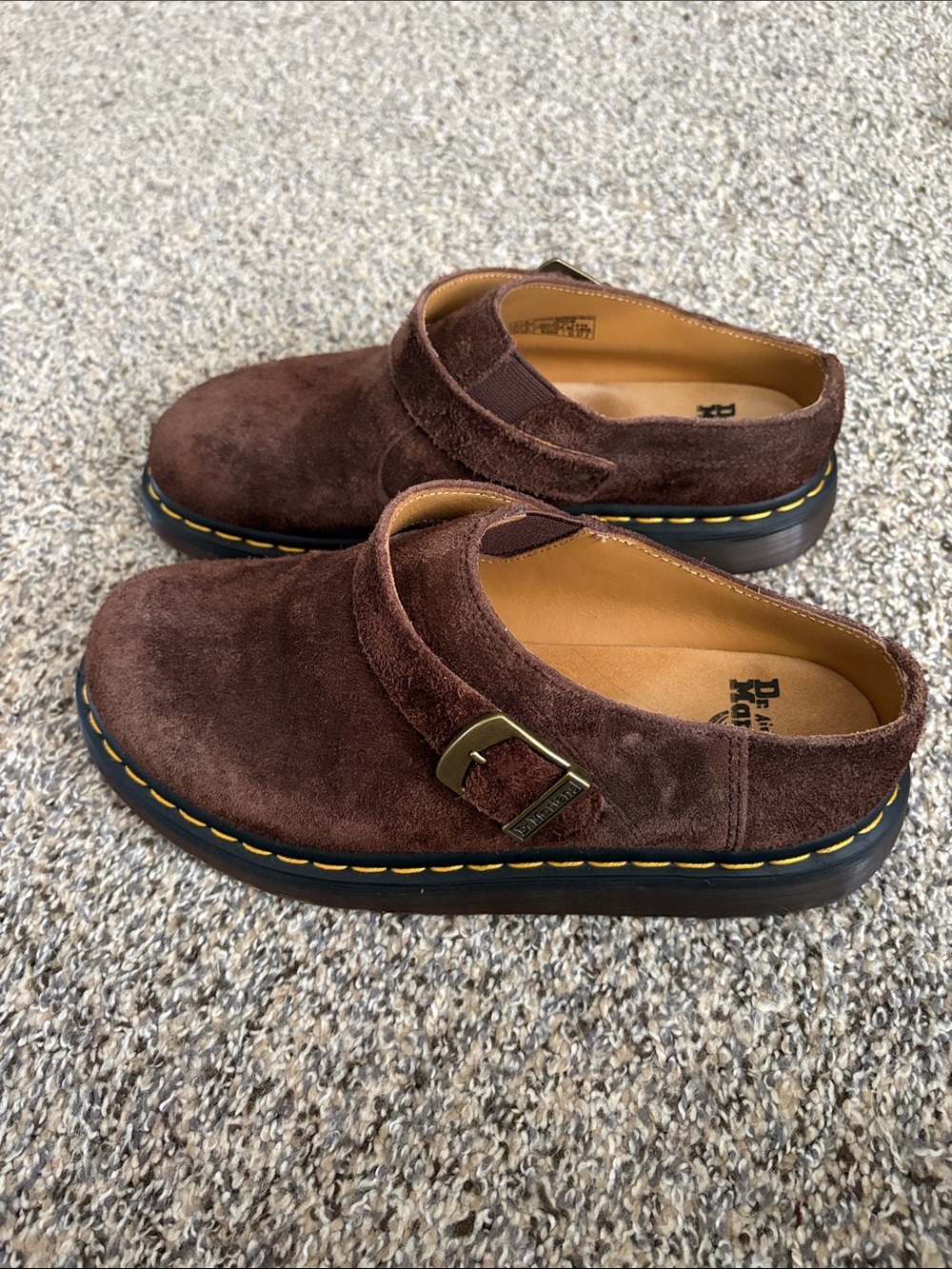 Dr. Martens Brown Suede Clog Mules - Picture 4 of 5
